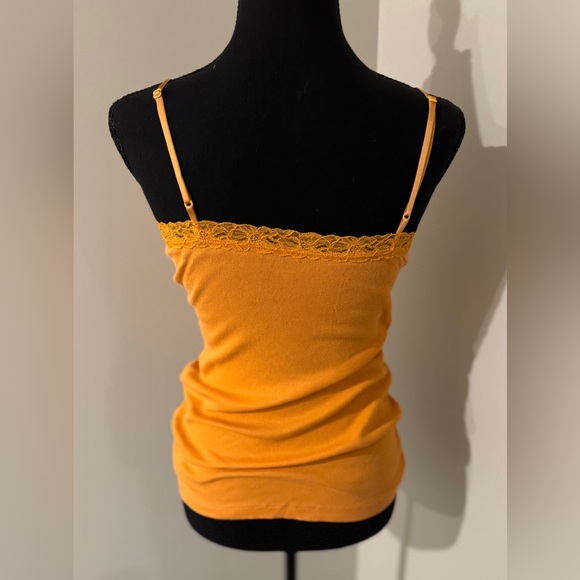 Orange Lace Trim Cami Top Y2K festival hippie - dainty-babydoll  Women’s Large - Picture 2 of 5